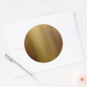 Faux Bronze Borhed Metal Roestvrij Achtergrond Ronde Sticker (Envelop)