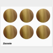 Faux Bronze Borhed Metal Roestvrij Achtergrond Ronde Sticker (Vel)