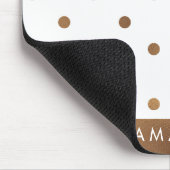 Faux BRONZE POLKA DOTS PERSONALIZE TOEVOEGEN JOUW  Muismat (Hoek)