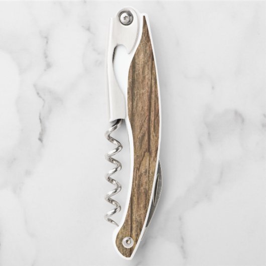 Faux Brown Barn Wood Kurkentrekker (Voorkant)