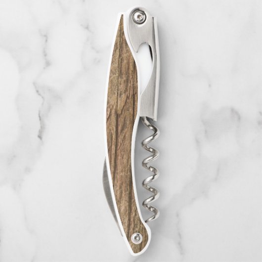 Faux Brown Barn Wood Kurkentrekker (Achterkant)