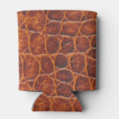 Faux Brown Crocodile Skin Print Blikjeskoeler (Achterkant)