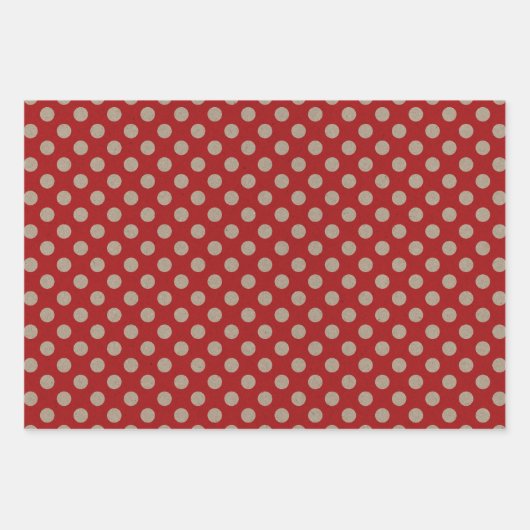 Faux Brown & Red Kraft Paper With Multi Patterns (Voorkant 3)