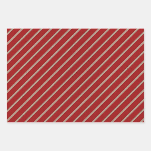 Faux Brown & Red Kraft Paper With Multi Patterns (Voorkant 2)