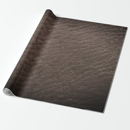 Faux bruin dierenlederen print cadeaupapier (Uitgerold)