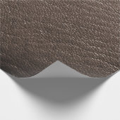 Faux bruin dierenlederen print cadeaupapier (Hoek)