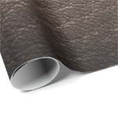 Faux bruin dierenlederen print cadeaupapier (Rol Hoek)
