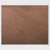 Faux bruin dierenlederen print cadeaupapier (Vlak)