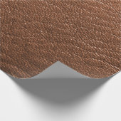 Faux bruin dierenlederen print cadeaupapier (Hoek)