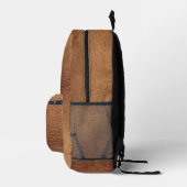 Faux bruin leder bedrukte rugzak (Rechts)