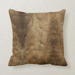 Faux bruin leder kussen