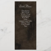 Faux bruin leder menu (Achterkant)