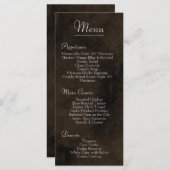 Faux bruin leder menu (Voorkant / Achterkant)