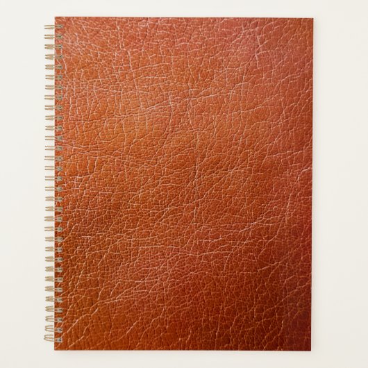 Faux bruin leder planner (Voorkant)