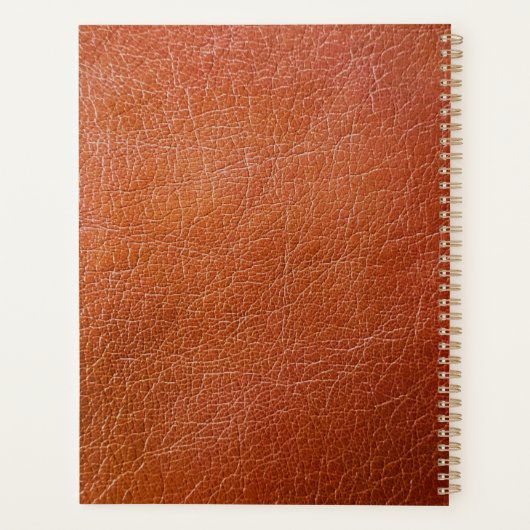 Faux bruin leder planner (Achterkant)