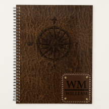 Faux bruin-leder-textuurplanner