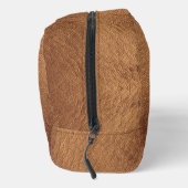 Faux bruin leder toilettasje (Rechts)