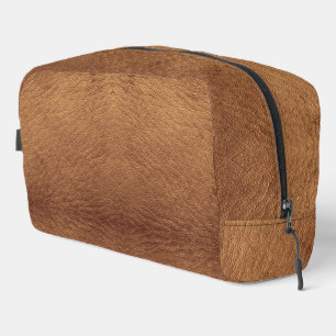 Faux bruin leder toilettasje