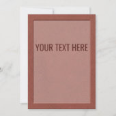 Faux bruin lederen textiel aankondiging (Voorkant)