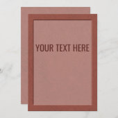 Faux bruin lederen textiel aankondiging (Voorkant / Achterkant)