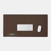 Faux bruin steek leer - personaliseren bureaumat (Keyboard & Muis)