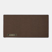 Faux bruin steek leer - personaliseren bureaumat (Voorkant)