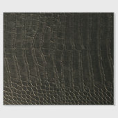 Faux bruine alligator krokodil lederen print cadeaupapier (Vlak)