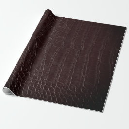 Faux bruine alligator krokodil lederen print cadeaupapier