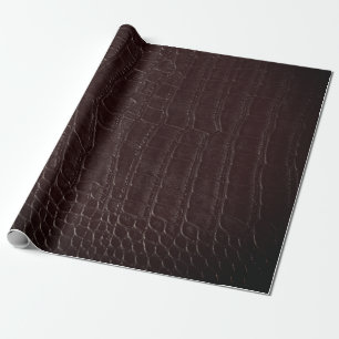 Faux bruine alligator krokodil lederen print cadeaupapier