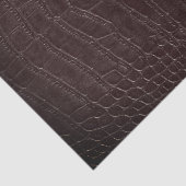 Faux bruine alligator lederen print textuur tissuepapier (Detail)