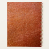 Faux-bruine lederplant planner (Achterkant)