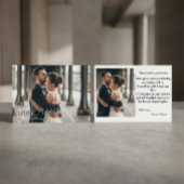 Faux Brush Script Photo Wedding Bedankkaart