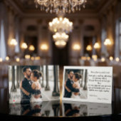 Faux Brush Script Photo Wedding Bedankkaart