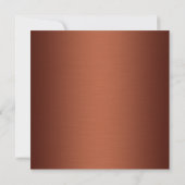 Faux Brushed Copper Ombre Wedding Kaart (Achterkant)