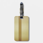 Faux Brushed Gold - Aangepaste naam Bagagelabel (Achterkant verticaal)