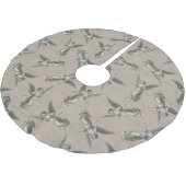 Faux burlap beige Angel traditional Christmas Kerstboom Rok (Gekanteld)