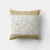 Faux Burlap Bride Pillow Kussen (Achterkant)