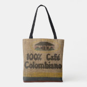FAUX BURLAP COLUMBIAN COFFEE BAG PURSSE TAS (Achterkant)