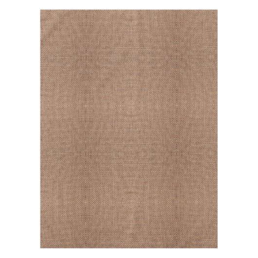 faux burlap donkerbruin tafelkleed (Voorkant)