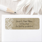 Faux Burlap en Kant Etiket (Insitu)