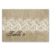 Faux Burlap en Kant Kaart (Achterkant)