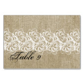 Faux Burlap en Kant Kaart (Voorkant)