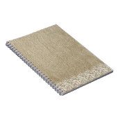 Faux Burlap en Kant Notitieboek (Rechterzijde)