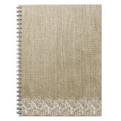 Faux Burlap en Kant Notitieboek (Voorkant)