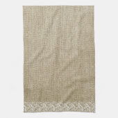 Faux Burlap en Kant Theedoek (Verticaal)