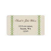 FAUX burlap en lace limoen country bruiloft Etiket (Voorkant)