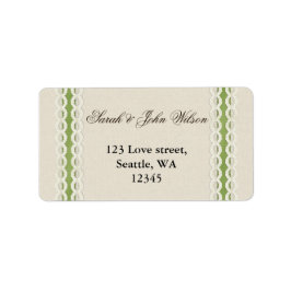 FAUX burlap en lace limoen country bruiloft Etiket