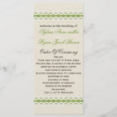 FAUX burlap en lace limoen country bruiloft Programmakaart (Voorkant)