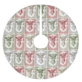 Faux burlap green Angel traditional Christmas Kerstboom Rok