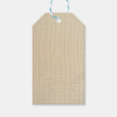 Faux burlap patroon cadeaulabel (Voorkant)
